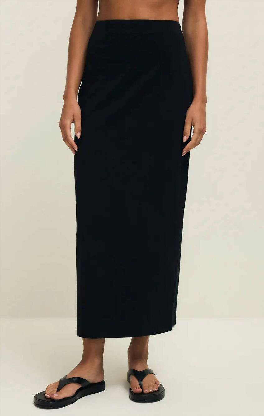 NEW Z SUPPLY gail midi skirt in black